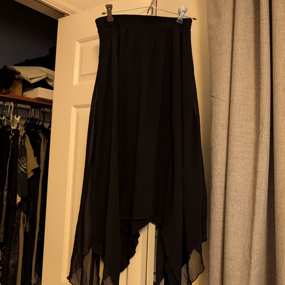 Disturbia Black Maxi Skirt